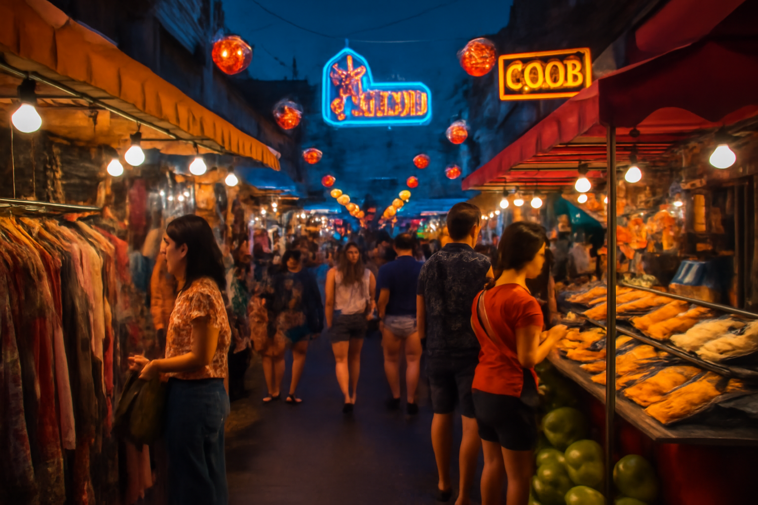 เปิดเผยเสน่ห์ของตลาดกลางคืนในประเทศไทย: สถานที่ช็อปปิ้งกลางคืนที่น่าสนใจ