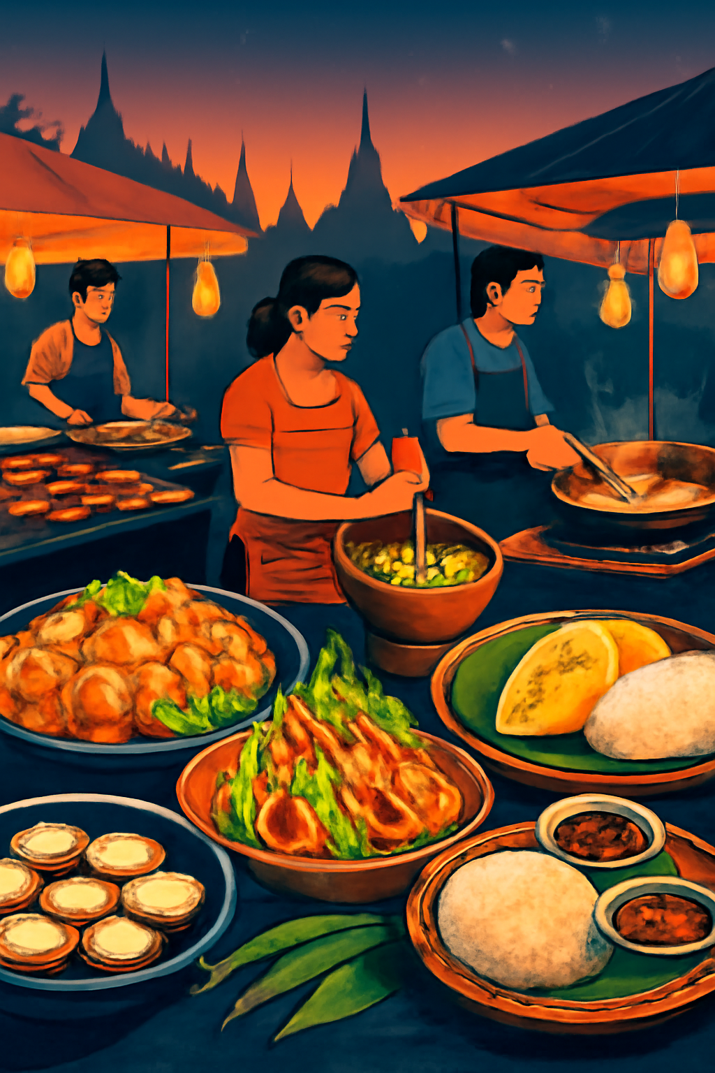 อาหารสตรีทฟู้ดไทยยามค่ำคืน: ความมหัศจรรย์ของอาหารที่มีชีวิตในกลางเมือง
