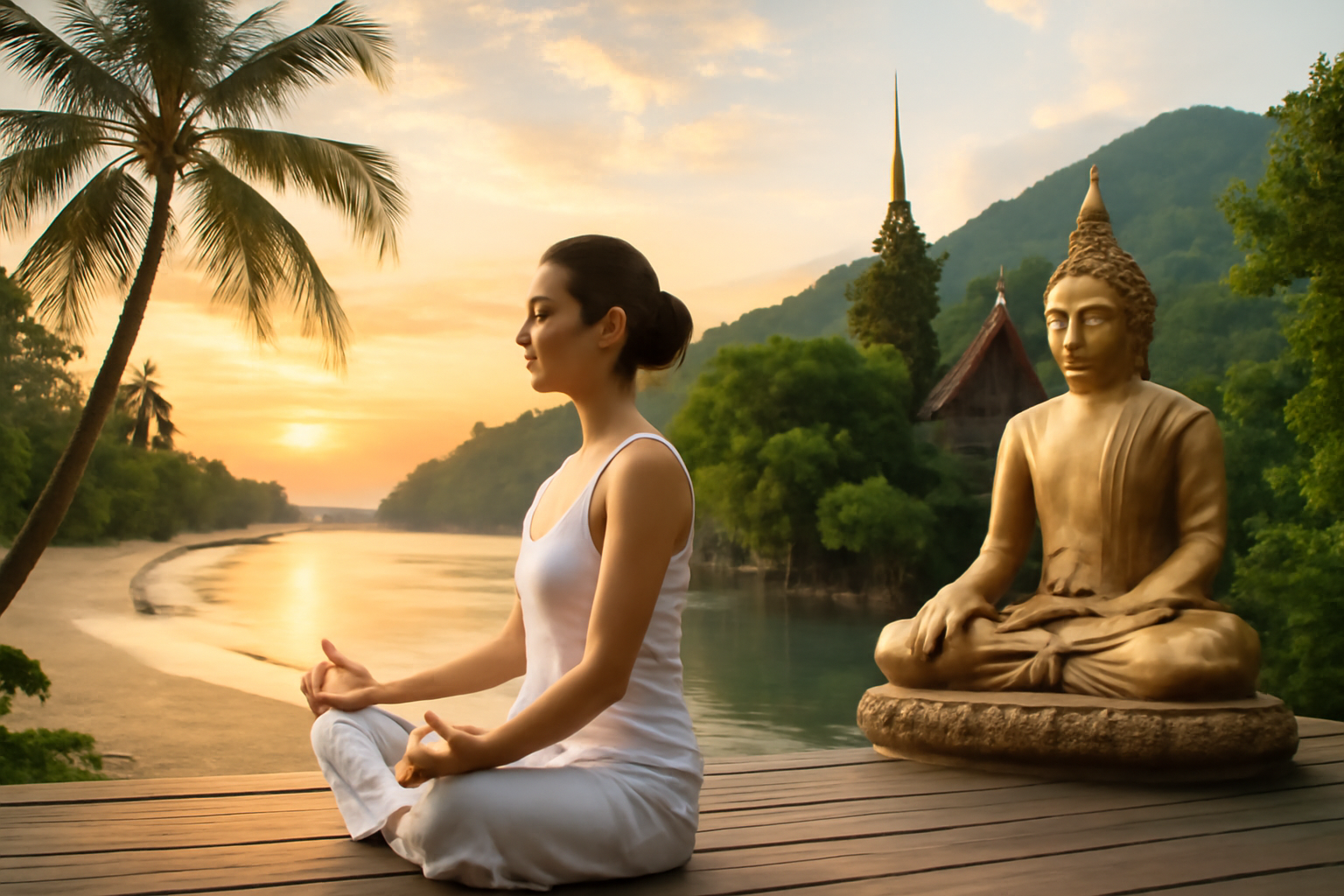 การเดินทางสู่ความสงบ: การพักผ่อนทางโยคะและการทำสมาธิในประเทศไทย