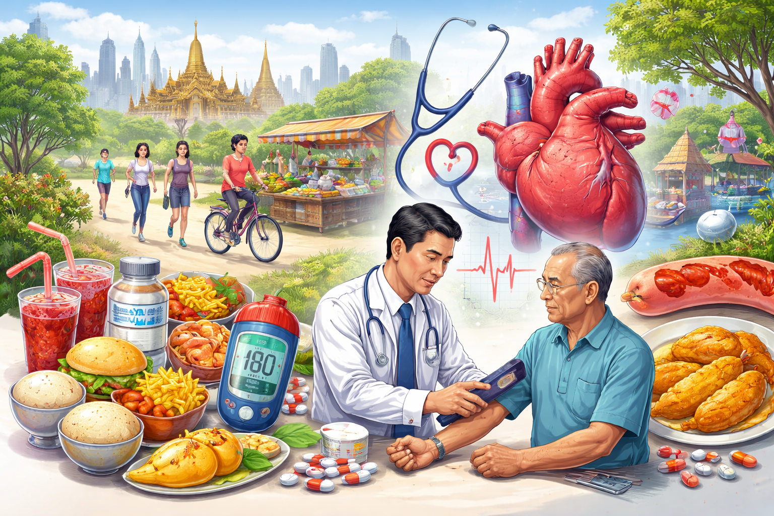 การต่อสู้กับโรคเบาหวานและโรคหัวใจในวิกฤตโรคไม่ติดต่อเรื้อรังของประเทศไทย