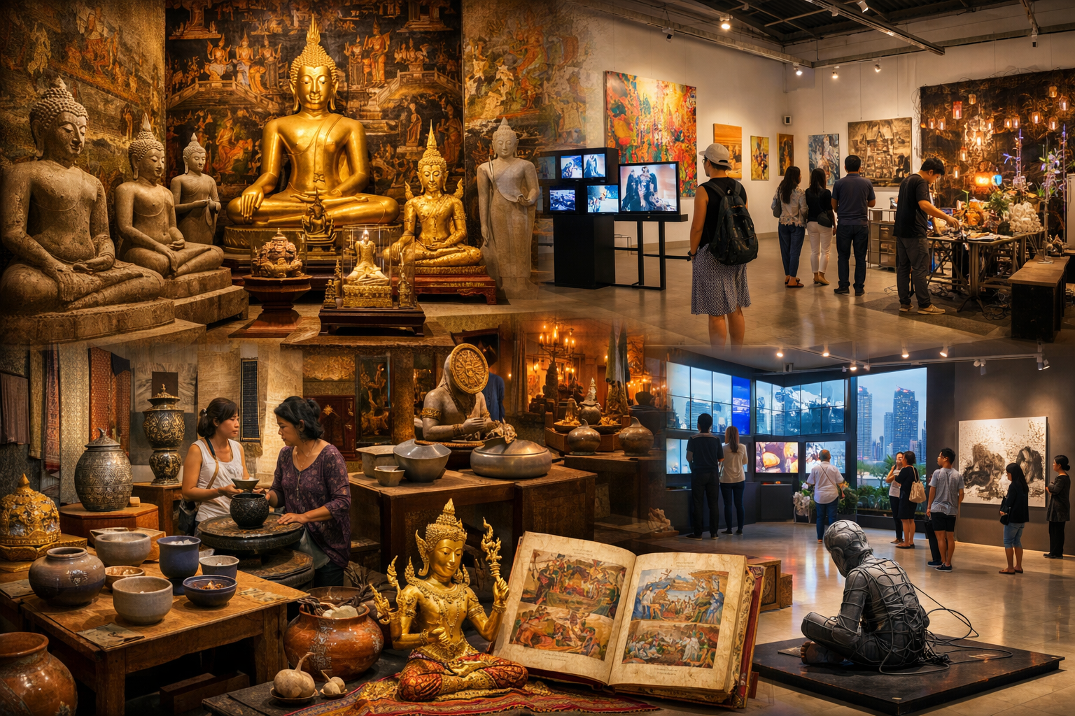 การเยี่ยมชมพิพิธภัณฑ์ศิลปะและแกลเลอรีในประเทศไทย: มองลึกสู่ศิลปกรรมและการแสดงออกทางวัฒนธรรม