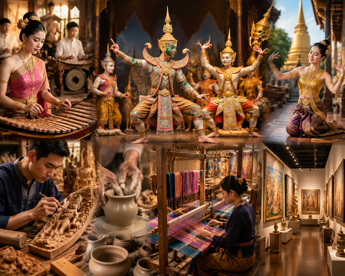 ผืนผ้าใบแห่งศิลปะดั้งเดิมของไทย: การเยี่ยมชมศูนย์ศิลปะและวัฒนธรรมท้องถิ่น
