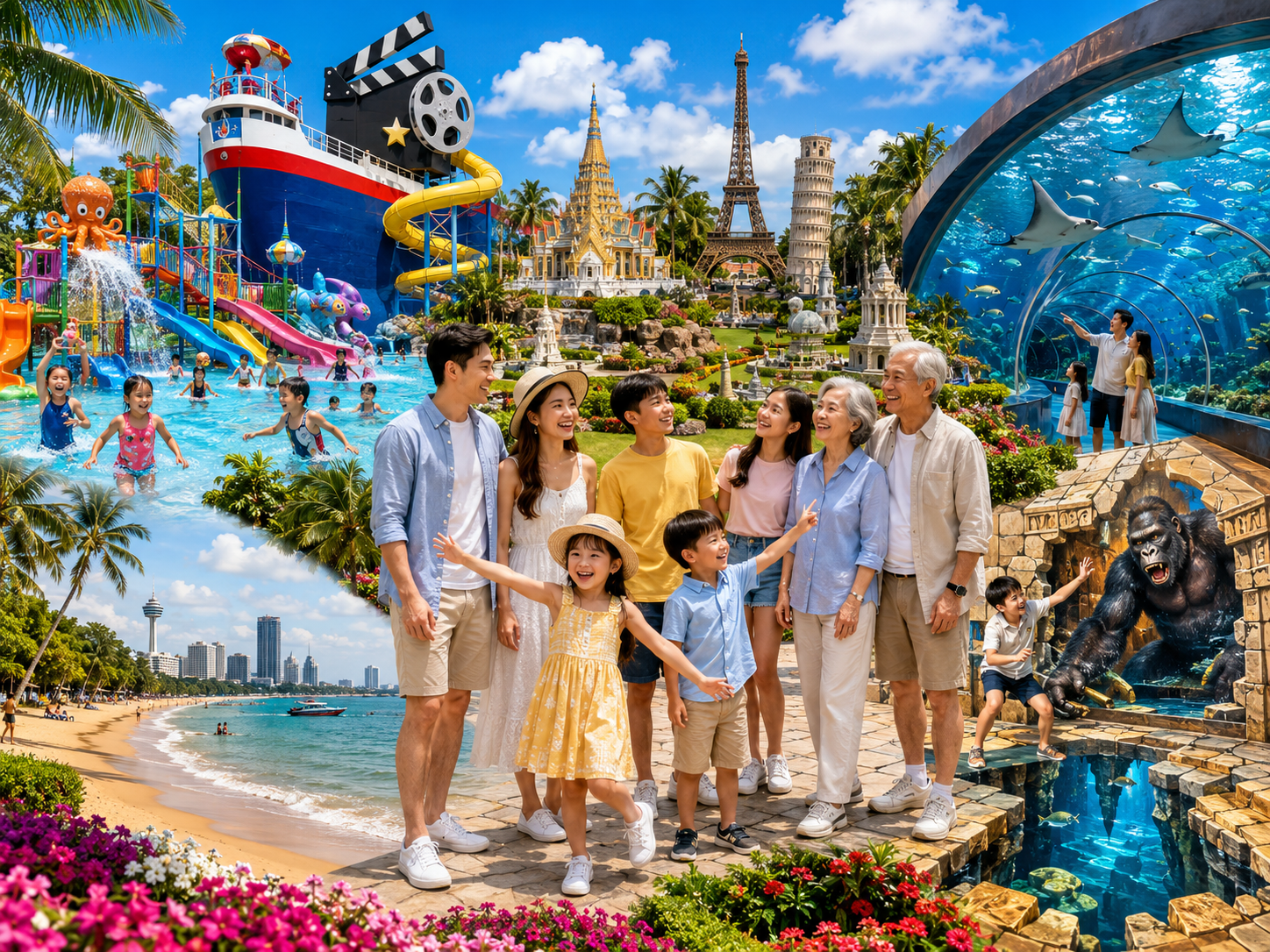 ความสนุกสำหรับครอบครัวในพัทยา: สวนนันทนาการและสถานที่ท่องเที่ยวที่ดีที่สุดสำหรับเด็ก ผู้ปกครอง และปู่ย่าตายาย