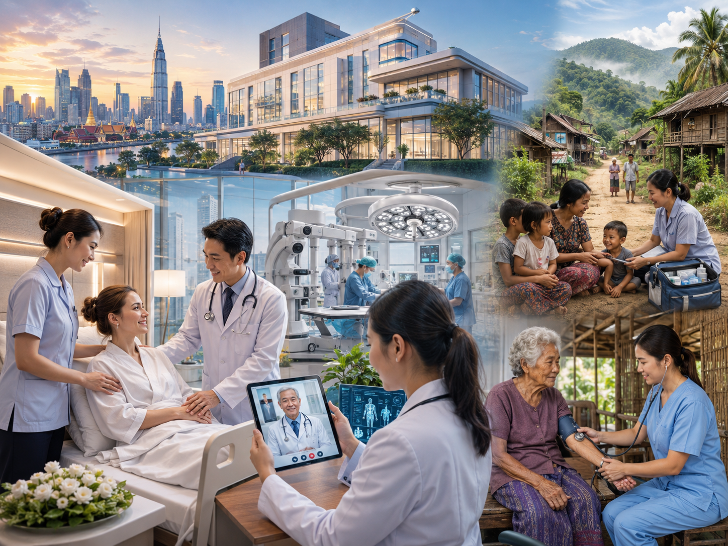 ความก้าวหน้าของบริการด้านสุขภาพในประเทศไทย: ความเป็นเลิศและความยากลำบาก