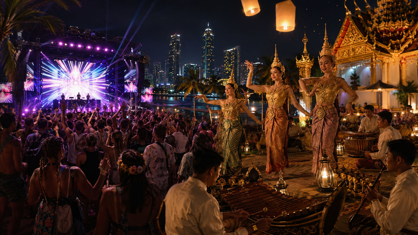 เทศกาลดนตรีประเทศไทยปี 2026: การแสดง EDM ระดับโลก ชายหาด ป๊อปพื้นบ้าน และศิลปะดั้งเดิม