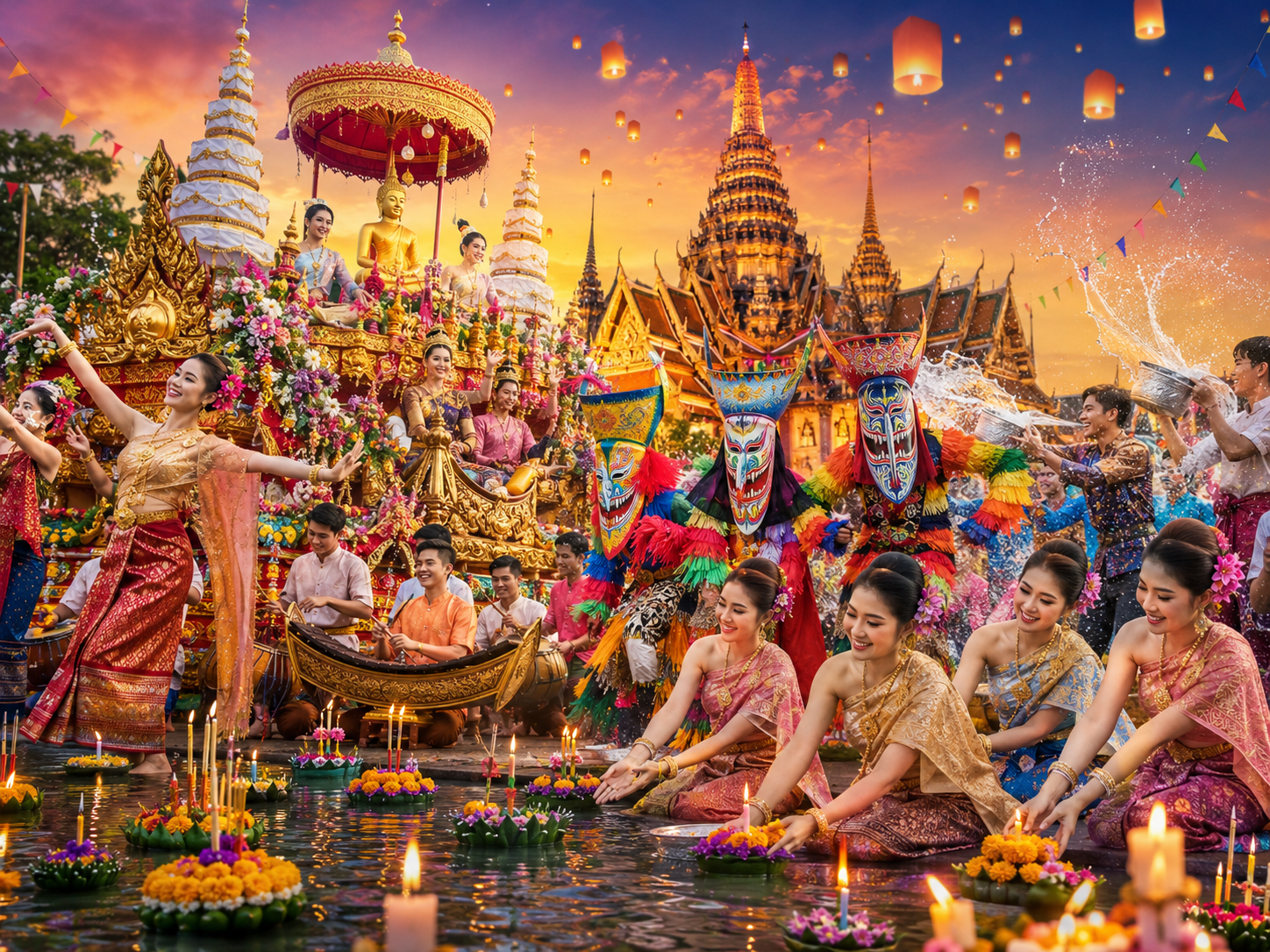 เทศกาลและขบวนพาเหรดของประเทศไทย: การเฉลิมฉลองมรดกวัฒนธรรม